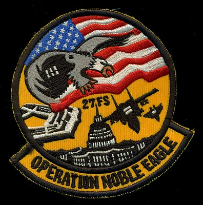 USAF 27th Fighter Squadron OP Noble Eagle Patch S-11