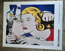 THE KISS 33 X 27 ROY LICHTENSTEIN MARVEL COMICS LUFTHANSA AIRLINE POP ART POSTER