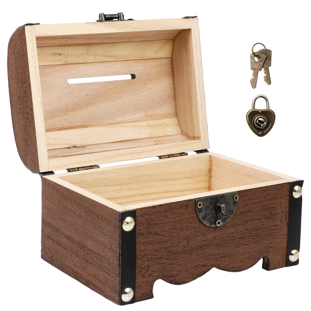 Storage Bins with Lids Piggy Bank Vintage Treasure Chest Box-image