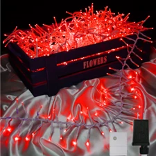 750 LED String Lights Cluster Lights - 41ft White Wire Outdoor Waterproof Lights