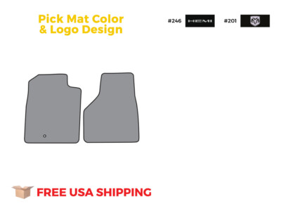 FITS 2002-2009 Dodge Ram 3500 Reg Cab Floor Mat 2pc Cutpile