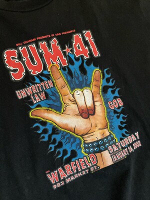 Sum 41 Band Music Tour Black T-Shirt Cotton Unisex S-5XL MA204