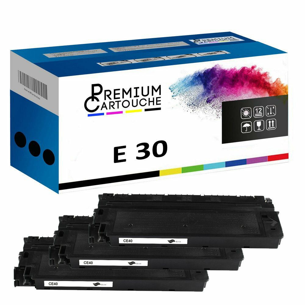 Cartouche Toner E30 Noir Compatible Canon 1491A003 Lot de 3 pour Imprimante PC