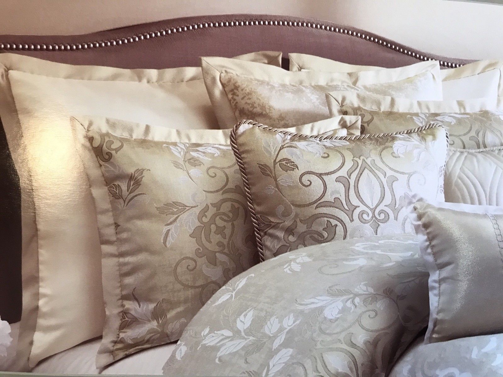 Veratex ANTALYA New 60 Reversible Euro Sham European Pillow Case Gold