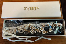 SWEETV Wedding Headband Pearl/Gold Bride/Flower Girl/Bridesmaid Headpieces Hair
