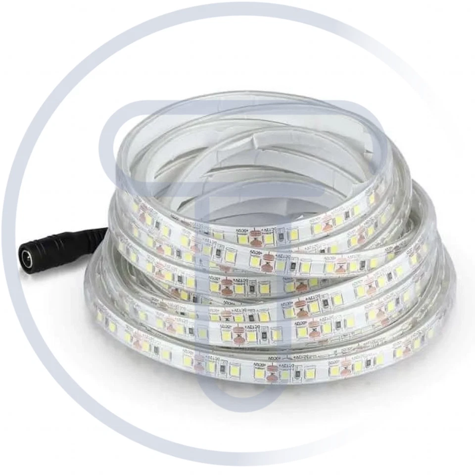 Striscia led 12V, bianco naturale 4000K, 5 metri, SMD3528, 8W/m, 120 led/m, IP65 - Immagine 3 di 4