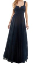 City Studio Emma Junior  s Women  s Pleated Prom Evening Dress Size 5 Navy New