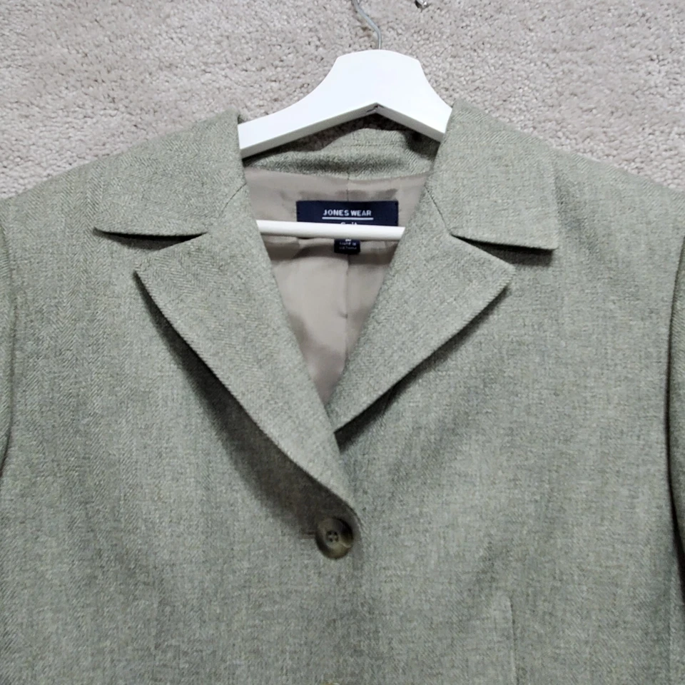 Jones Wear Falda Traje Mujer 14 Verde Gris Negocios Carrera Oficina Academia Foto 3 de 4