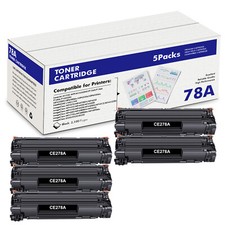 5 Pack CE278A Toner Cartridge For HP LaserJet Pro M1536dnf P1566 P1606dn P1600