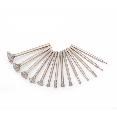 Diamond Burr Drill Bit 0.5-10mm Grinding Engraving Carve for Dremel Rotary Tool - Picture 4 of 12