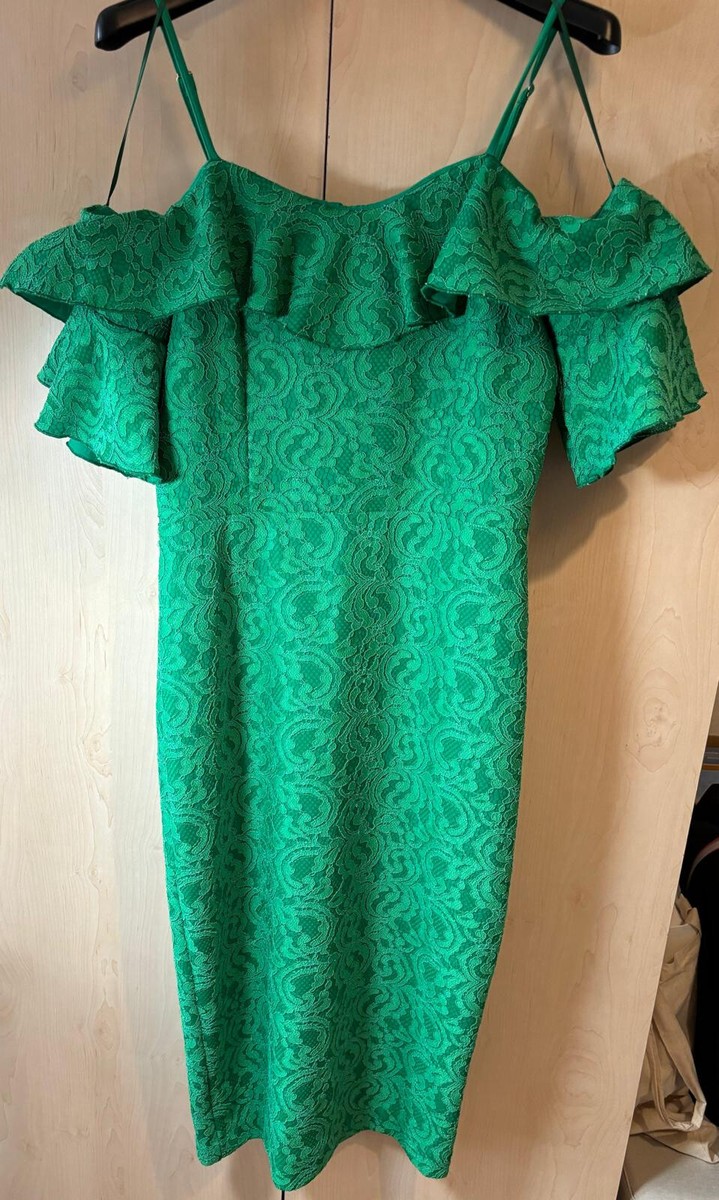 River Island NEW Green Lace Effect Dress Size 8 BNWT