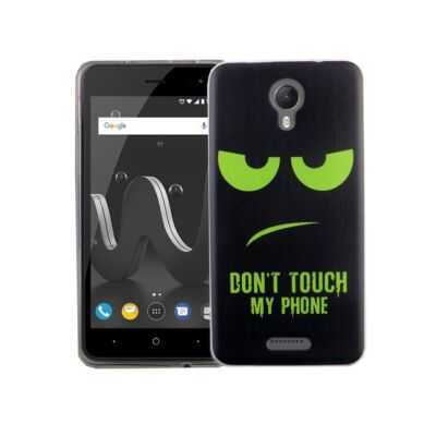 Wiko Jerry 2 Handyhülle Schutzcase Dont Touch My Phone Grün Cover Bumper Schale