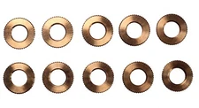 Brass Knurled Locknut, Fits 1/8IP Standard Lamp Pipe, DIY Repair - 10 Pcs