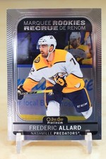 2021-22 OPC Platinum Marquee Rookies #253 Frederic Allard - Nashville Predators
