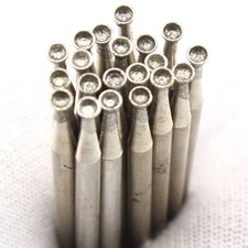 30Pcs 2 mm Diamond Grinding Bits SPHERICAL CONCAVE Head Lapidary Tools for Stone