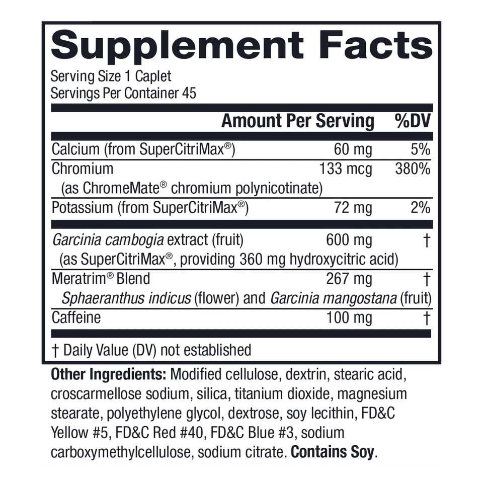 MetaboLife Ultra - Suplemento dietético - Suplemento para el hambre 800 mg, 45 cápsulas 2 paquetes Foto 2 de 4