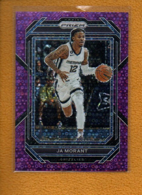 Ja Morant 2022-23 Panini Prizm Basketball Prizms Fast Break Purple #200 /75