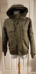 h&m short parka with hood