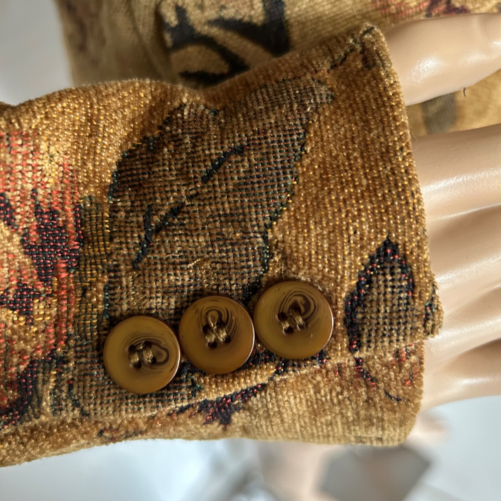 Grace Elements Floral Brocade Two Button Faux Poc… - image 3