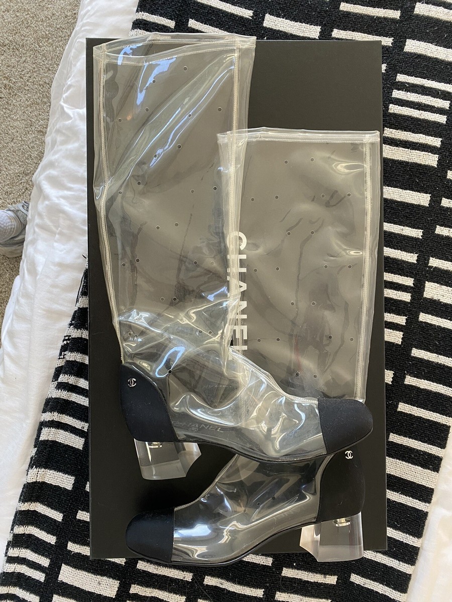 Chanel See Through Rain Boots Chanel Clear Boots 2025