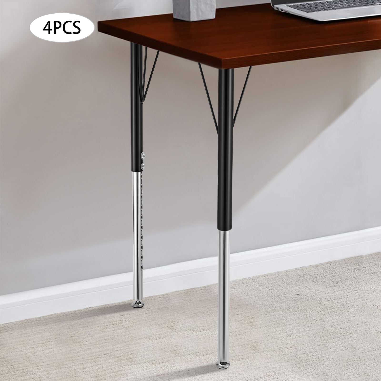 4pc Höhenverstellbare Tischbeine, Verstellbare Tischbeine, Füße für Esstisch