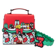Loungefly Hello Kitty & Friends Christmas Holiday Fire Place Crossbody Bag