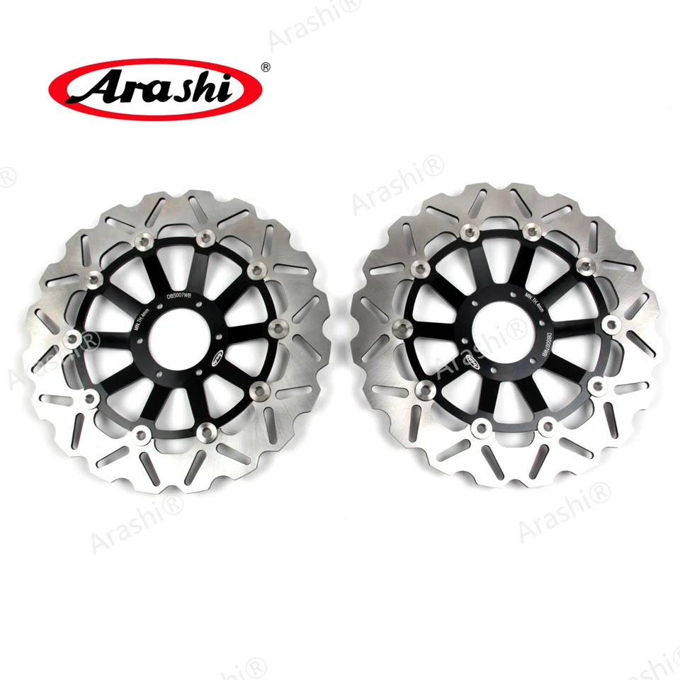 Disco rotor freno delantero negro 296 mm para Honda CB 400 SB 2005 / CB 1 400 1989 1990 Foto 2 de 4