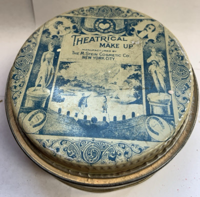 M. STEIN COSMETIC CO. THEATRICAL MAKE UP STEIN'S COLD CREAM TIN CIRCUS CLOWN 