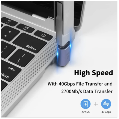 USB4.0 OTG USB Typ-C Adapter 90°Winkel Stecker Konverter für Macbook Laptop iPad - Bild 6 von 28