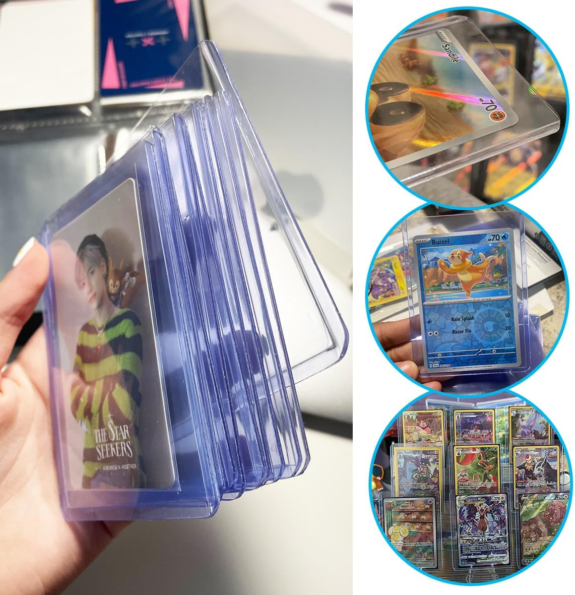 20 Pack 3x4 Hard Plastic Card Sleeves for Trading Cards eBay