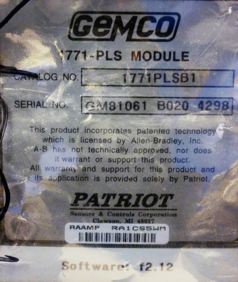 Patriot Gemco 1771-PLS-B1 PLC Limit Switch - Image 2 of 4