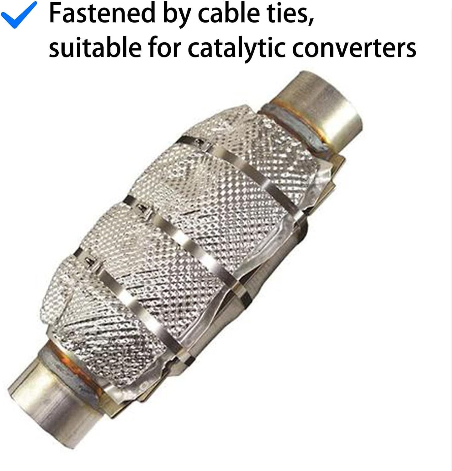 Peastorm Aluminum Exhaust Muffler Wrap Heat Shield Insulation Armor 12