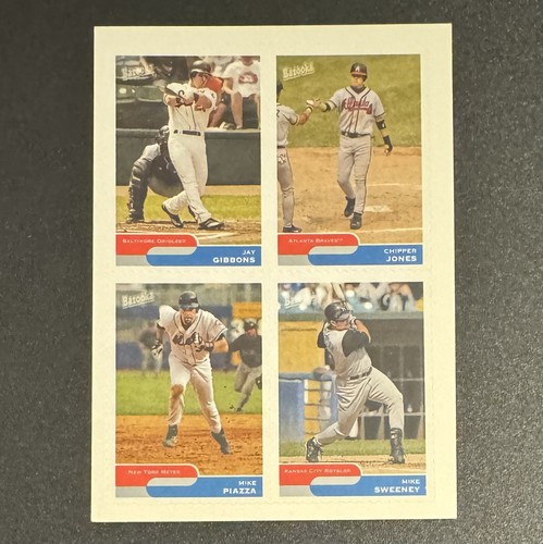 Chipper Jones & Mike Piazza 2004 Bazooka 4 on 1 Sticker #10 - Mike Sweeney