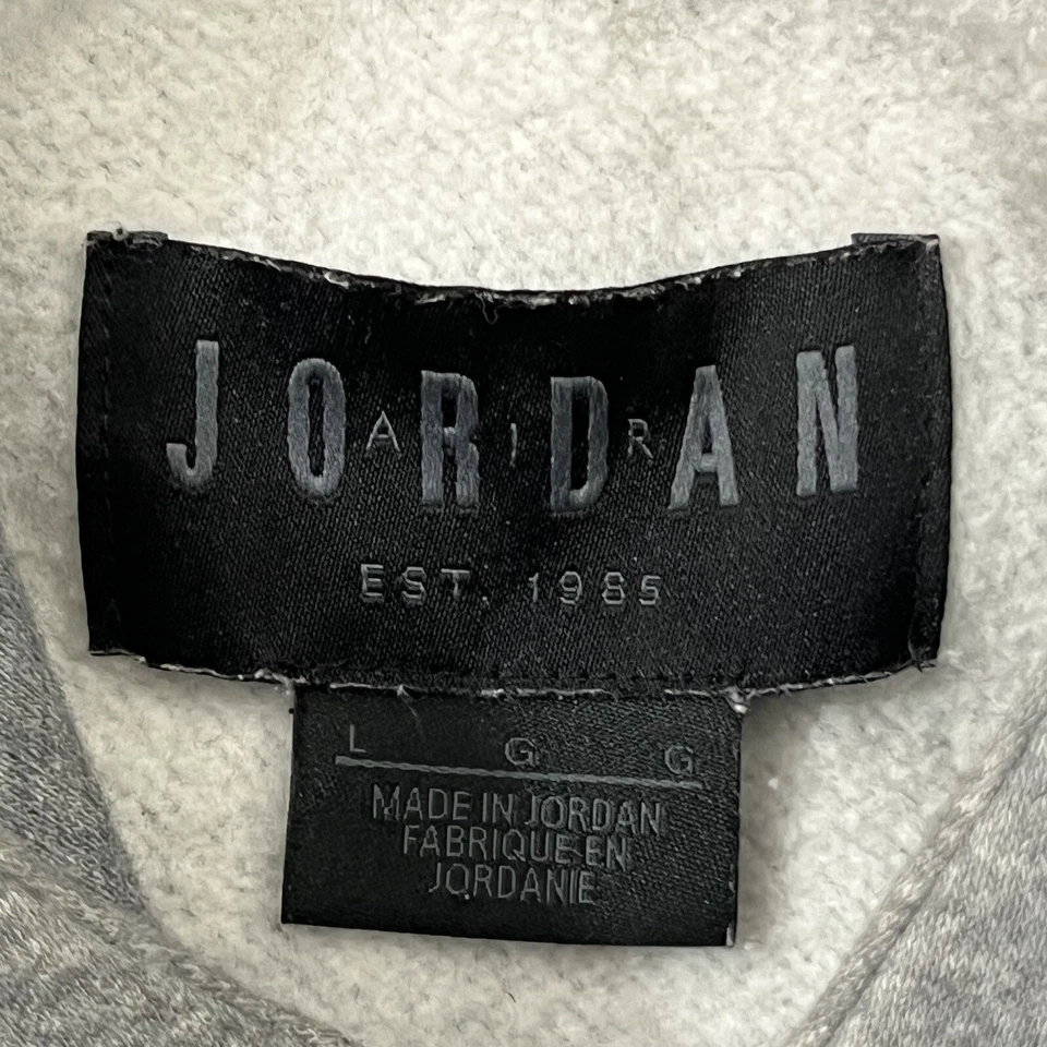 Vintage Air Jordan Sweater Mens Large Gray Pullover Hoodie Streetwear 90s - Image 3 of 4