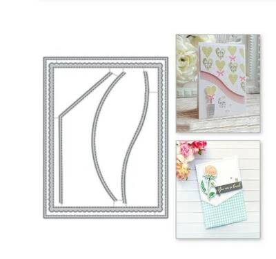 Background Metal Cutting Die Frame Scrapbooking Making Cards Embossing Stencils