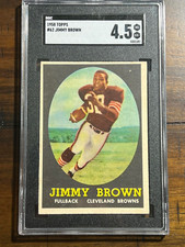 1958 Topps Jim Brown Rookie RC #62 SGC 4.5 Browns Sharp Great Color Undergraded