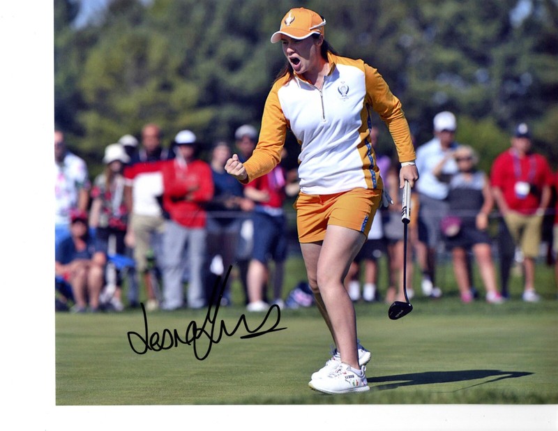 Leona Maguire LPGA star signed autographed 8x10 golf photo IRELAND SOLHEIM