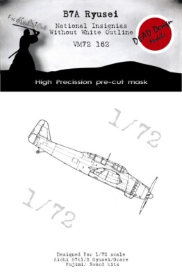 DEAD Design 1/72 Aichi B7A Grace National Insignias Masking for Fujimi kits