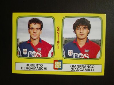 FIGURINE FOOTBALLERS PANINI 1985/86 CAGLIARI BERGAMASCHI/... No. 394 NEW VELINA