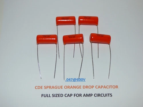 Sprague Orange Drop 715P, film and foil .047uf @ 600V capacitors, set of 5