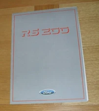 Ford RS200 Brochure 1985 - Group B Rally Road Car