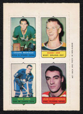 1969 O-Pee-Chee Bobby Orr HQ Four In One 4-in-1 Slight Miscut Near Mint to Mint