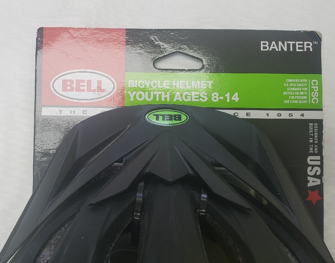 Bell Banter Youth Helmet Black/Green, Age 8-14, Size 54-58 Cm