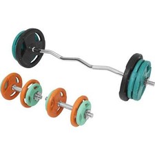 GORILLA SPORTS® Hantel Set 70kg Gewichte Hantelscheiben SZ Curlstange Hantelset