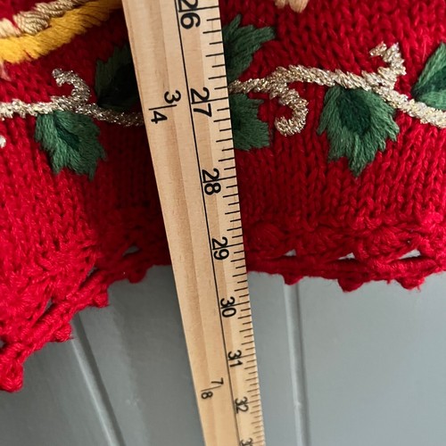 Tiara Vintage 90s Christmas Sweater M Ugly Tree Embroidered Holiday Party 3D - Picture 6 of 9
