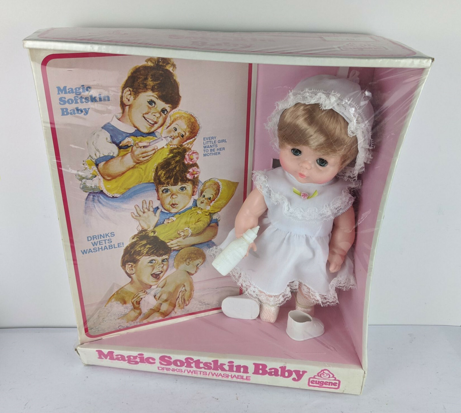 Vintage Magic Softskin Baby Doll by Eugene Drinks Wets Washable New