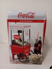 Nostalgia Coca Cola Hot Air Popcorn Machine New In Damaged Box