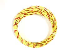 14 ga GAUGE GXL AUTOMOTIVE HIGH TEMP COPPER WIRE - 25 FT YELLOW W/ RED STRIPE