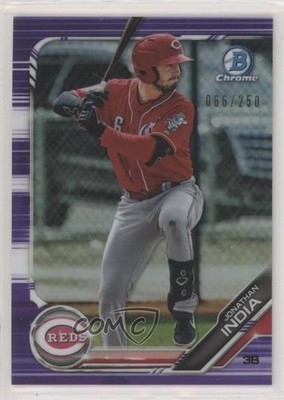 2019 Bowman Draft Chrome Purple Refractor 66/250 Jonathan India #BDC-97 b9m