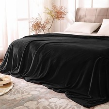 Cozy 108x90 Inches King Size Fleece Throw Blanket for Bed  Couch - Machine Wash